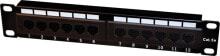 Sabaj Patch panel 10 inches 1U 12 ports RJ45 cat 5e equipped black (10-0004)