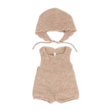 MINILAND Knitted Outfit 38 cm Romper & Bonnet clothing set