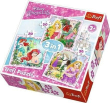 Купить пазлы для детей Trefl: Trefl Puzzle 3w1 Roszpunka, Aurora i Arielka