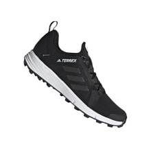 Мужская спортивная обувь для треккинга мужские кроссовки спортивные треккинговые черные  текстильные низкие демисезонные Adidas Terrex Speed Gtx
