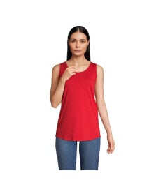 Lands' End women's Supima Cotton Scoop Neck Tunic Tank Top