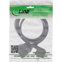 InLine Power Extension Cable Type F angled - black - 10m