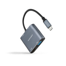 USB-C to VGA/HDMI Adapter NANOCABLE 10.16.4304 Grey 4K Ultra HD