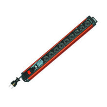 Умные удлинители и сетевые фильтры rEV Zubehör Stromversorgung удлинитель 3,7 m 9 розетка(и) Для помещений Черный, Красный 00149661