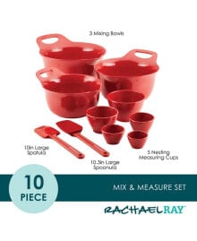 Rachael Ray 10-Pc. Mix and Measure Mixing Bowl Measuring Cup and Utensil Set