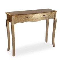 Side table Versa Cagliari Golden Wood 35 x 80 x 100 cm