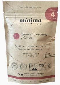 Natürliches Zahnpulver Zimt, Nelken und Kurkuma - Minima Organics Natural Tooth Powder