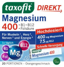 Magnesium 400 + B1 + B6 + B12 + Folsäure 800 Direkt-Granulat 20 St., 40 g