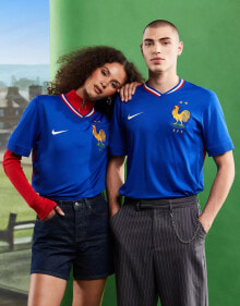 Купить мужские футболки и майки Nike Football: Nike Football Euro 2024 France Stadium home jersey in blue