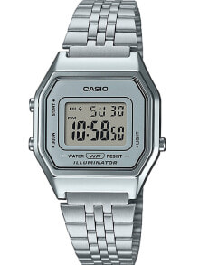 Женские наручные часы женские наручные часы с серебряным браслетом Casio LA680WEA-7EF Винтажный Культовый Damen 29 мм