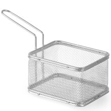 Предметы сервировки Miniature basket for fried snacks, stainless steel 125x100x85mm - Hendi 426432