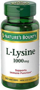 Аминокислоты nature's Bounty  L-Lysine -- 1000 mg - 60 Coated Tablets