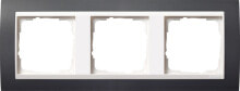 Умные розетки, выключатели и рамки gIRA 0213328 рамка для розетки/выключателя Антрацит, Белый