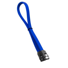 Компьютерные кабели и коннекторы cablemod ModMesh кабель SATA 0,3 m SATA 7-pin Черный, Синий CM-CAB-SATA-N30KB-R