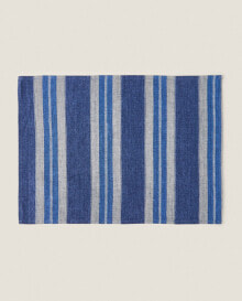 Striped linen placemat