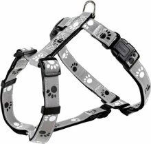 Dog Harness Trixie Silver Reflect Black Grey
