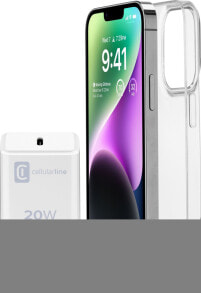 Cellular Line Cellularline Starter Kit Charger+Case f. iPhone 14, Trans