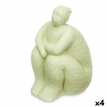 Decorative Figure Green Dolomite 18 x 30 x 19 cm (4 Units) Lady Sitting