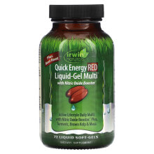 Irwin Naturals, Quick Energy Red Liquid-Gel Multi, 72 Liquid Soft-Gels
