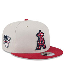 Купить мужские головные уборы New Era: Men's Red Los Angeles Angels 2024 Fourth of July 9FIFTY Snapback Hat