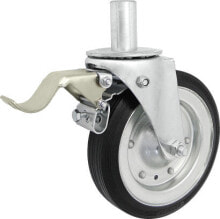 Zabi Metal-rubber wheel in a housing with a pin and a 200mm brake
