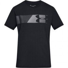 Мужские спортивные футболки мужская спортивная футболка черная с логотипом T-shirt Under Armor fast left chest black M 1329584 001