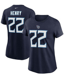 Nike women's Derrick Henry Navy Tennessee Titans Player Name Number T-shirt