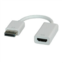 Computer connectors and adapters displayPort-HDMI Adapter - DP M - HDMI F - 0.15 m - DisplayPort - HDMI - Male - Female - White