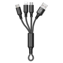 MYWAY USB Lightning USB-C Micro USB 2.4A 16 cm Cable