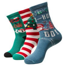 URBAN CLASSICS Ho Ho Ho Christmas socks 3 Pairs