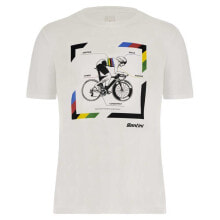 Мужские футболки SANTINI UCI Road Short Sleeve T-Shirt