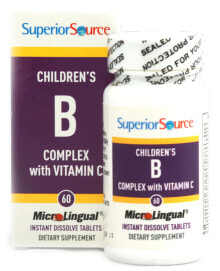 Витамины группы B superior Source Children&#039;s B Complex Комплекс витаминов группы B + витамин C для детей 60 быстрорастворимых таблеток