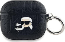 Karl Lagerfeld Karl Lagerfeld KLA3PGKCPK AirPods 3 cover czarny/black Monogram Karl & Choupette Head