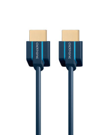 Кабели и разъемы для аудио- и видеотехники ClickTronic 70702 HDMI кабель 1 m HDMI Тип A (Стандарт) Синий
