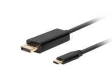 Lanberg CA-CMDP-10CU-0005-BK - 0.5 m - USB Type-C - DisplayPort - Male - Male - Straight
