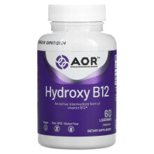Витамины группы В Advanced Orthomolecular Research AOR, Hydroxy B12, 60 Lozenges