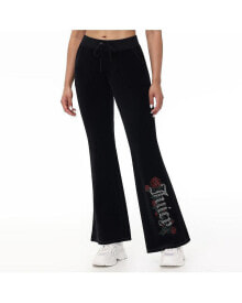 Купить женские брюки Juicy Couture: Women's Juicy Roses Snap Pocket Cotton Velour Pants