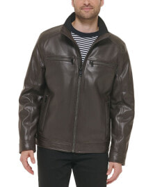 Men's Faux Leather Moto Jacket, Created for Macy's