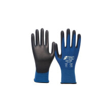 Nitras Handschuhe Skin Größe 9 blau/schwarz EN 388 PSA-Kategorie II , VE: 12 Paar