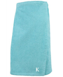 Linum Home 100% Turkish Cotton Terry Personalized Women's Bath Wrap - Aqua