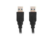 CA-USBA-30CU-0018-BK - 1.8 m - USB A - USB A - USB 3.2 Gen 1 (3.1 Gen 1) - 5000 Mbit/s - Black