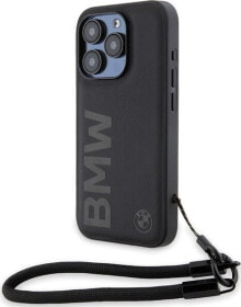 BMW Etui BMW BMHCP15X23RMRLK Apple iPhone 15 Pro Max hardcase Signature Leather Wordmark Cord czarny/black