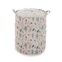 Laundry basket Versa Flowers Polyester Textile (38 x 48 x 38 cm)