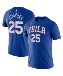 Nike men's Ben Simmons Royal Philadelphia 76ers Diamond Icon Name and Number T-shirt