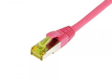 Кабели и разъемы для аудио- и видеотехники patchkabel RJ45 CAT6A 500Mhz 3m magenta S-STP S/FTP TPE/LSZH Ultraflex AWG26 - Network - CAT 7 cable/RJ45 plug