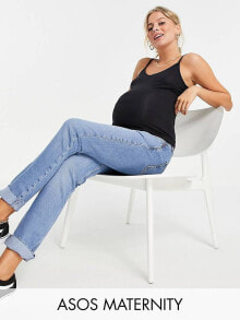 ASOS DESIGN Maternity – Ultimate – Schwarzes Trägershirt mit V-Ausschnitt