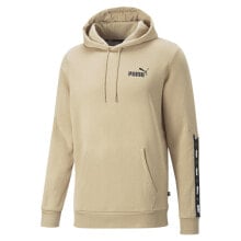 Puma Essentials Tape Hoodie Mens Beige Casual Outerwear 84904067 купить в аутлете