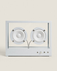 Small transparent aluminium glass speaker