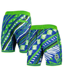 Mitchell & Ness men's Blue Seattle Sounders FC Tribal Fashion Shorts