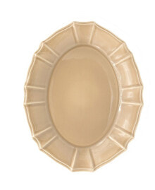 Euro Ceramica chloe Taupe Oval Platter